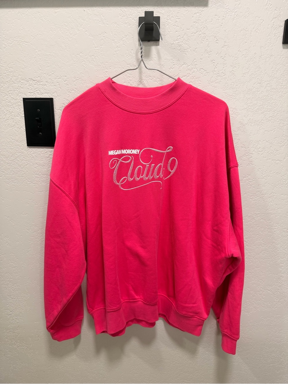 Megan Moroney Cloud 9 Pink Crewneck Sweatshirt Size Large